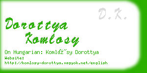 dorottya komlosy business card